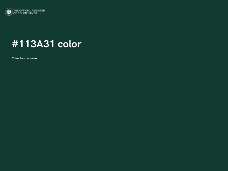 #113A31 color image