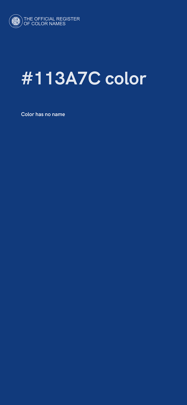 #113A7C color image