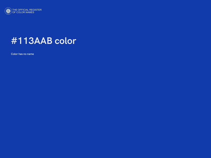#113AAB color image