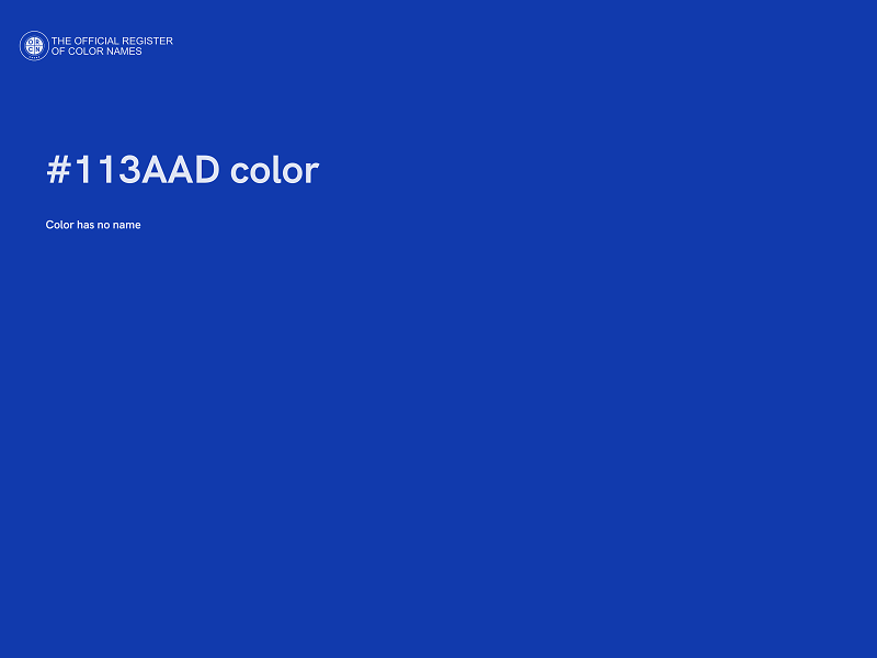 #113AAD color image
