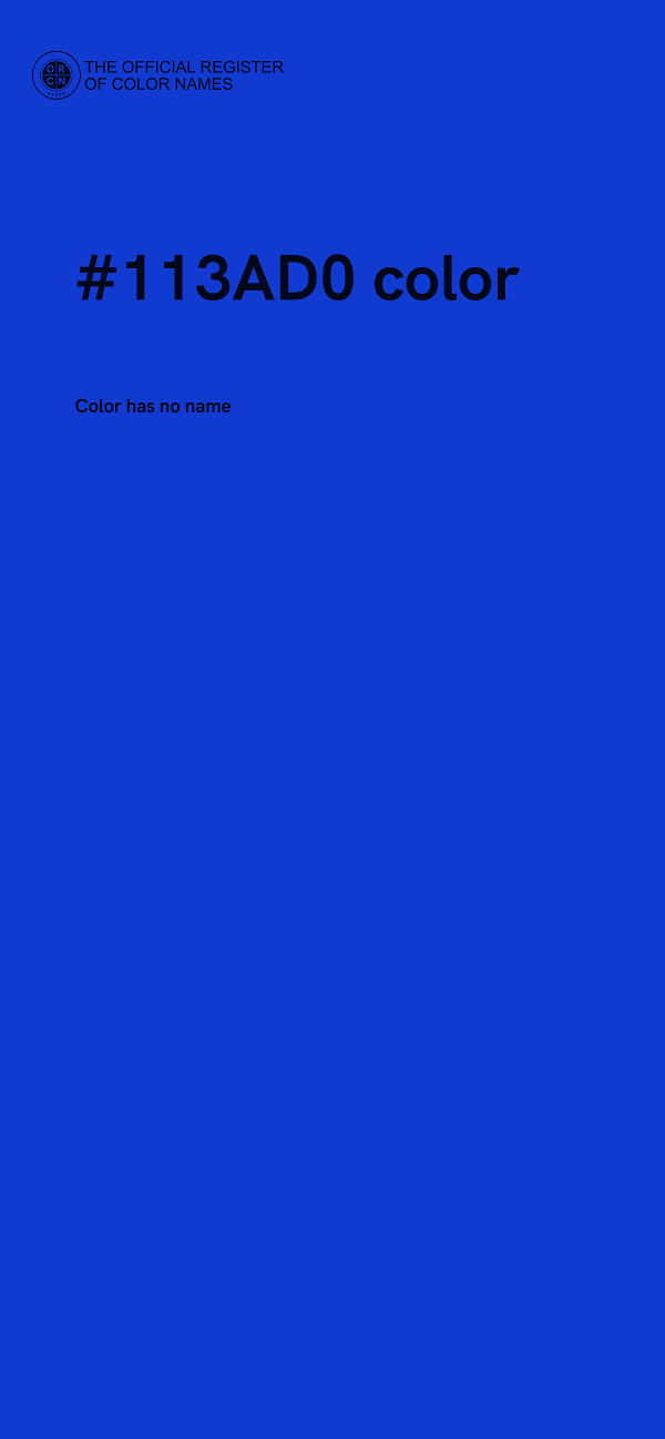 #113AD0 color image