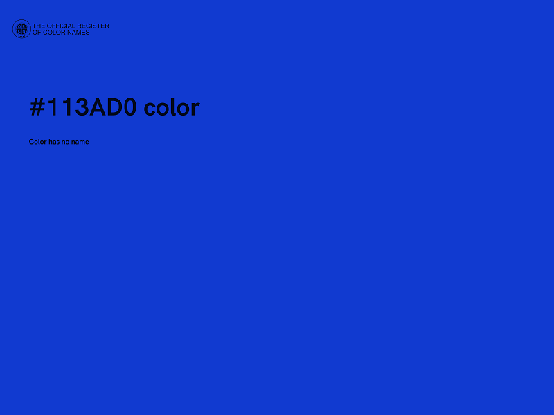 #113AD0 color image