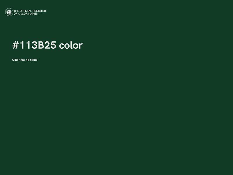 #113B25 color image