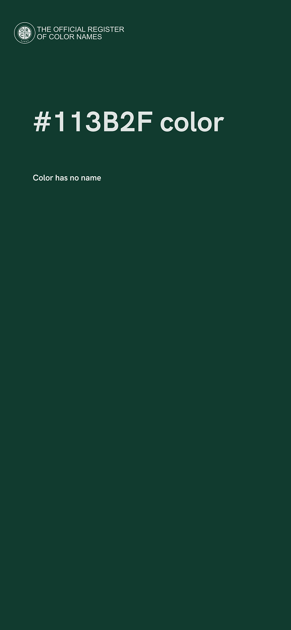 #113B2F color image