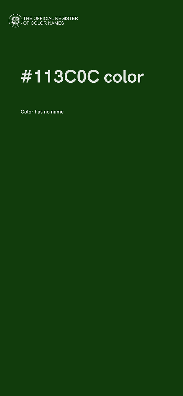 #113C0C color image