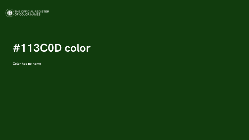 #113C0D color image