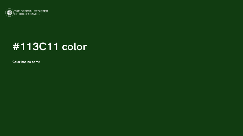#113C11 color image