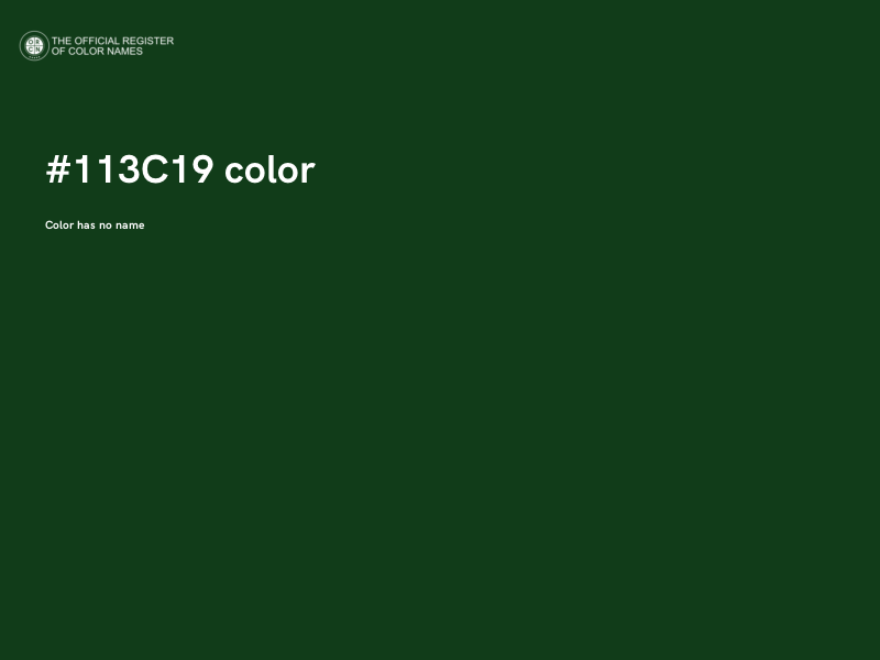 #113C19 color image