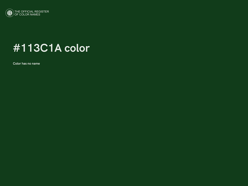 #113C1A color image