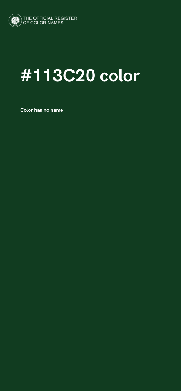 #113C20 color image
