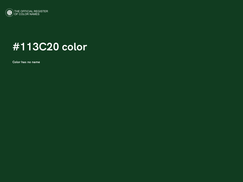 #113C20 color image