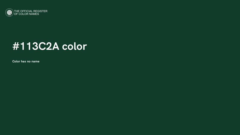 #113C2A color image
