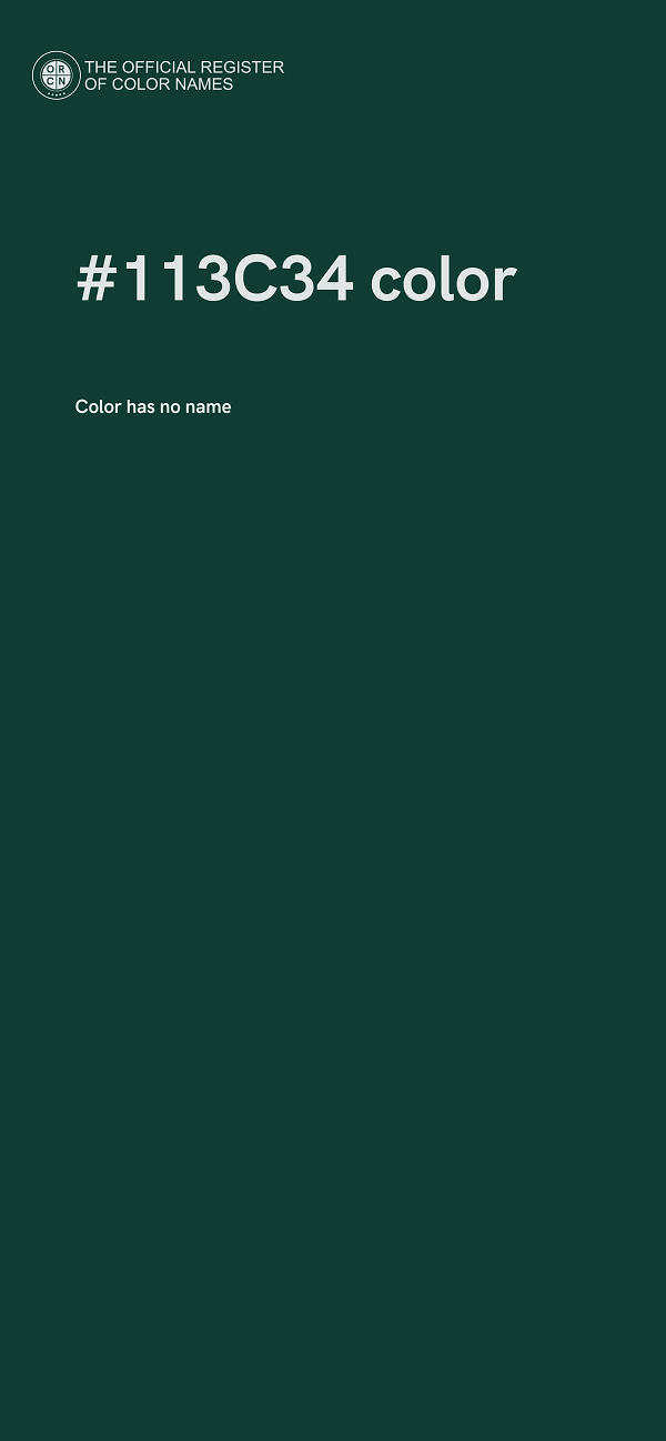 #113C34 color image