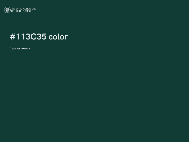 #113C35 color image