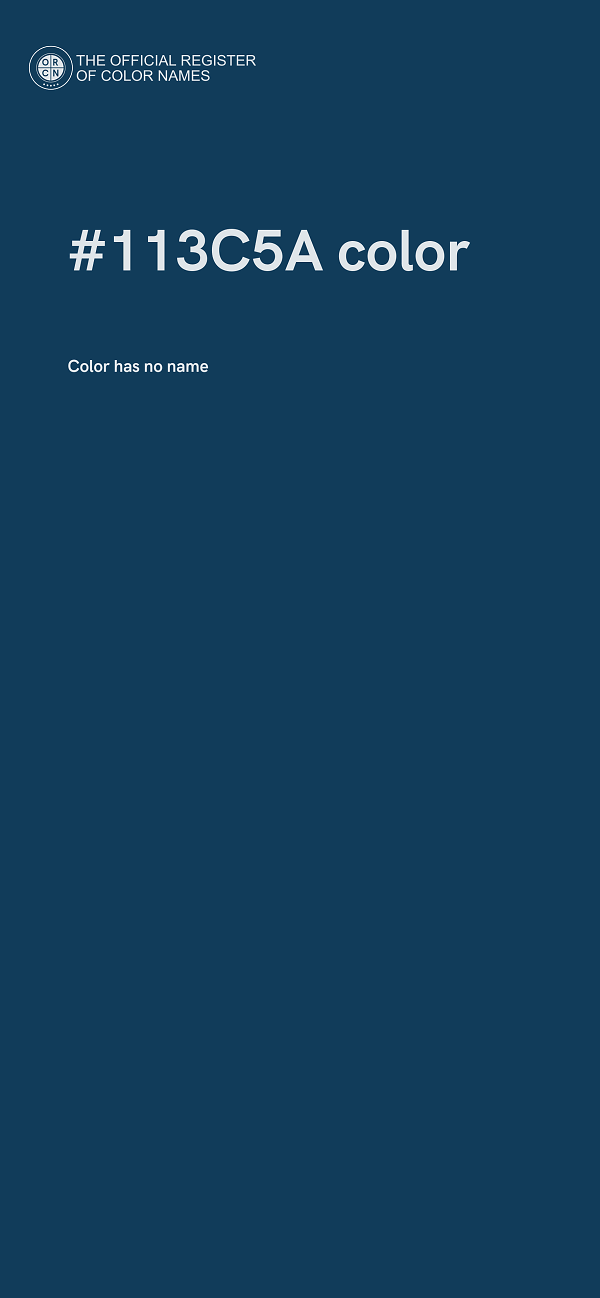 #113C5A color image