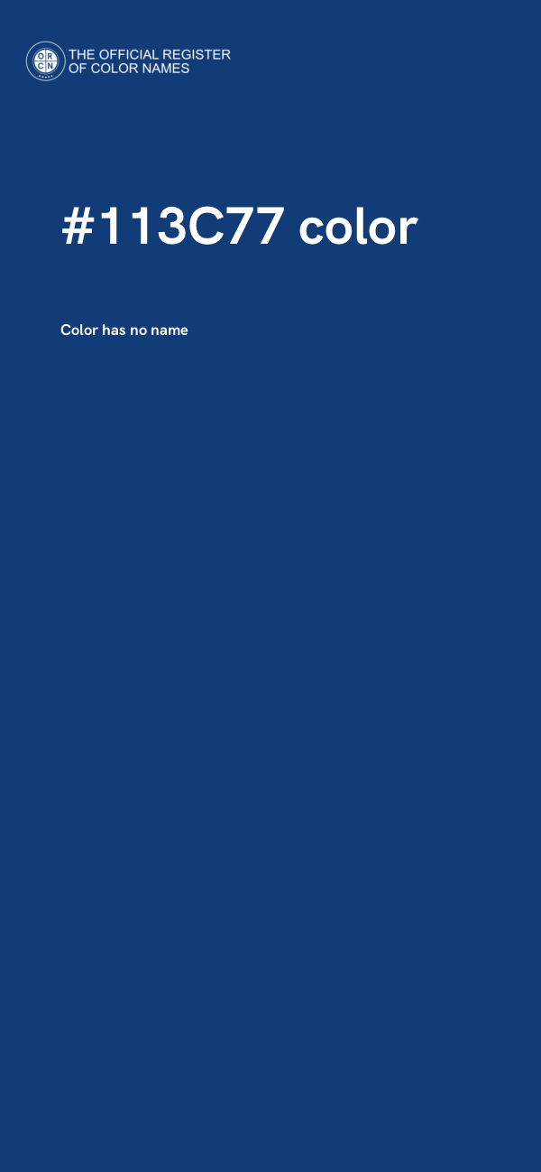 #113C77 color image