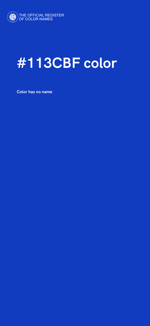 #113CBF color image
