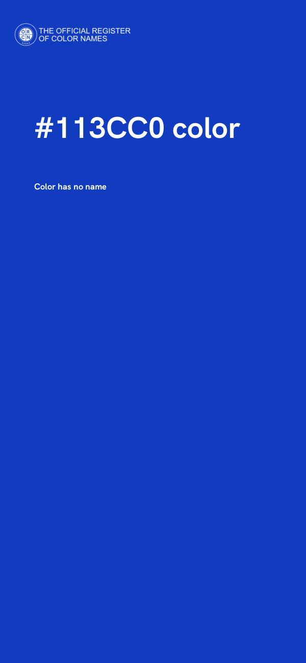 #113CC0 color image