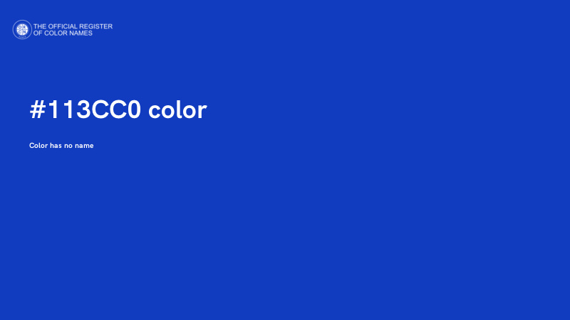 #113CC0 color image
