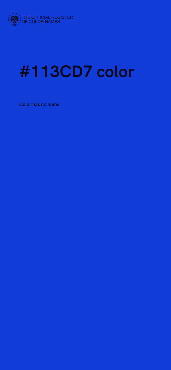#113CD7 color image