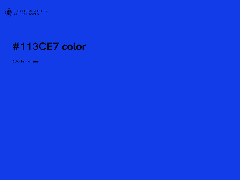 #113CE7 color image