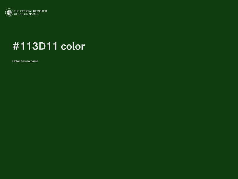 #113D11 color image