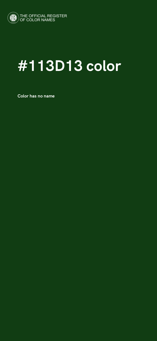 #113D13 color image