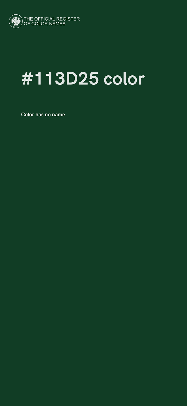 #113D25 color image