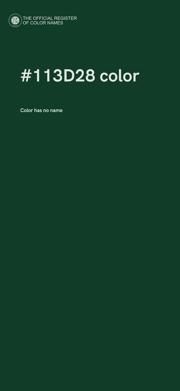 #113D28 color image