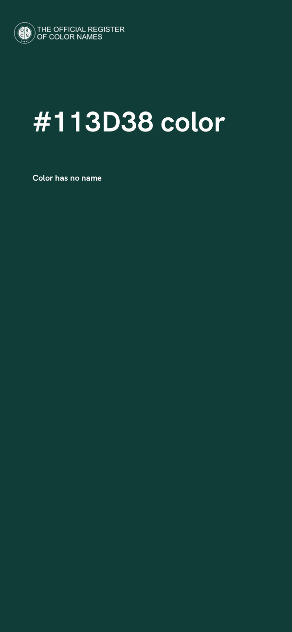 #113D38 color image