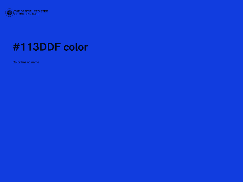#113DDF color image