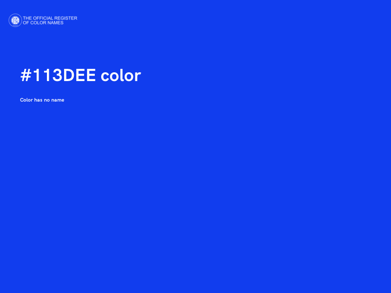 #113DEE color image