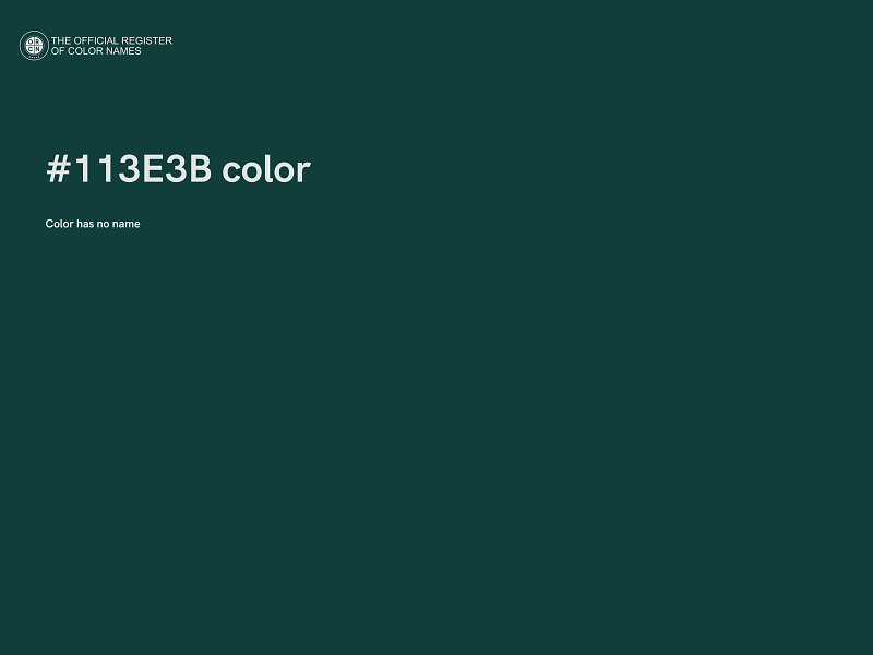 #113E3B color image