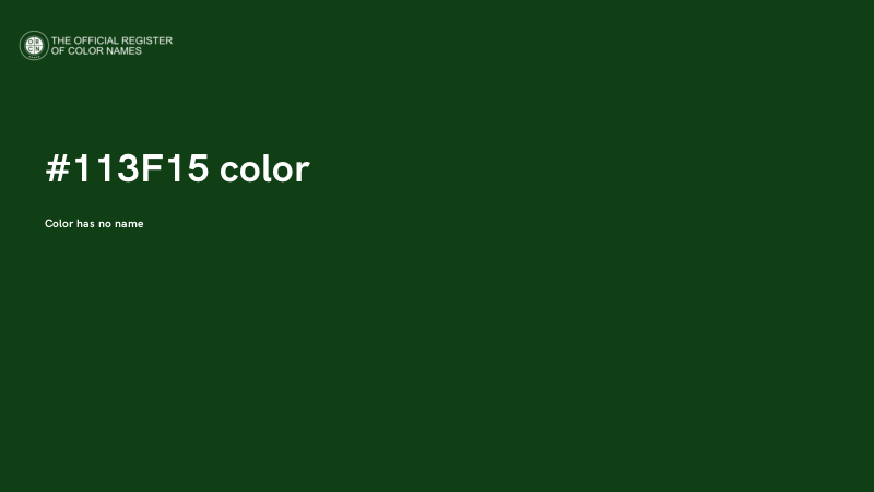#113F15 color image