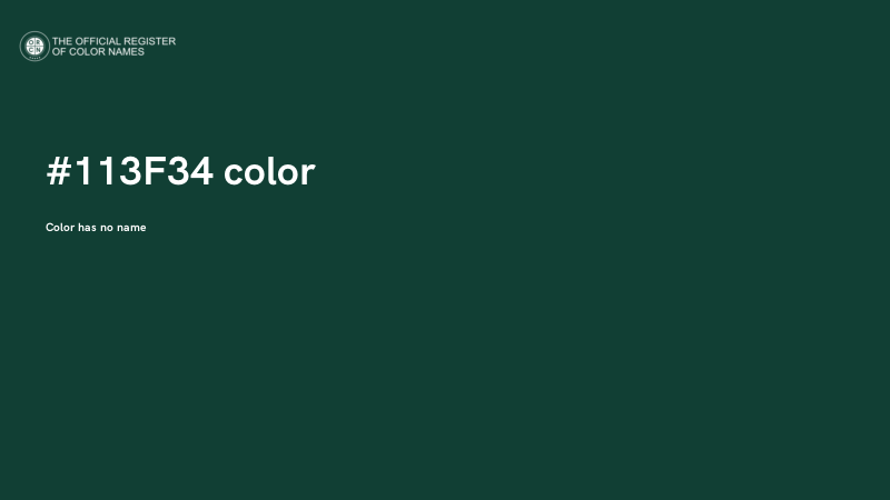 #113F34 color image