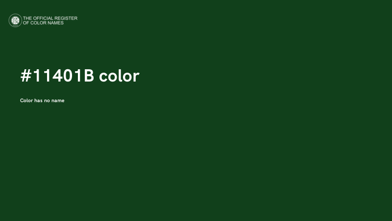 #11401B color image