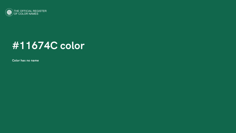 #11674C color image