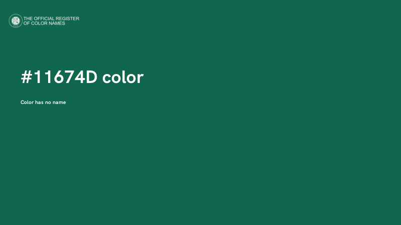 #11674D color image