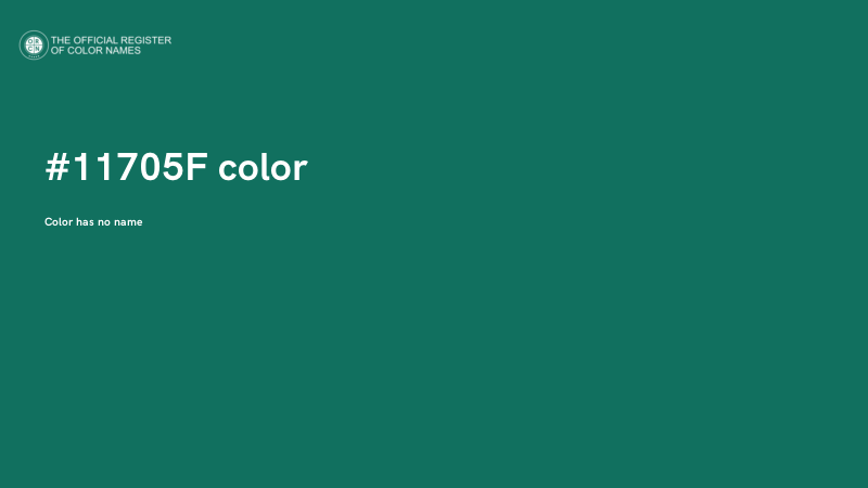 #11705F color image