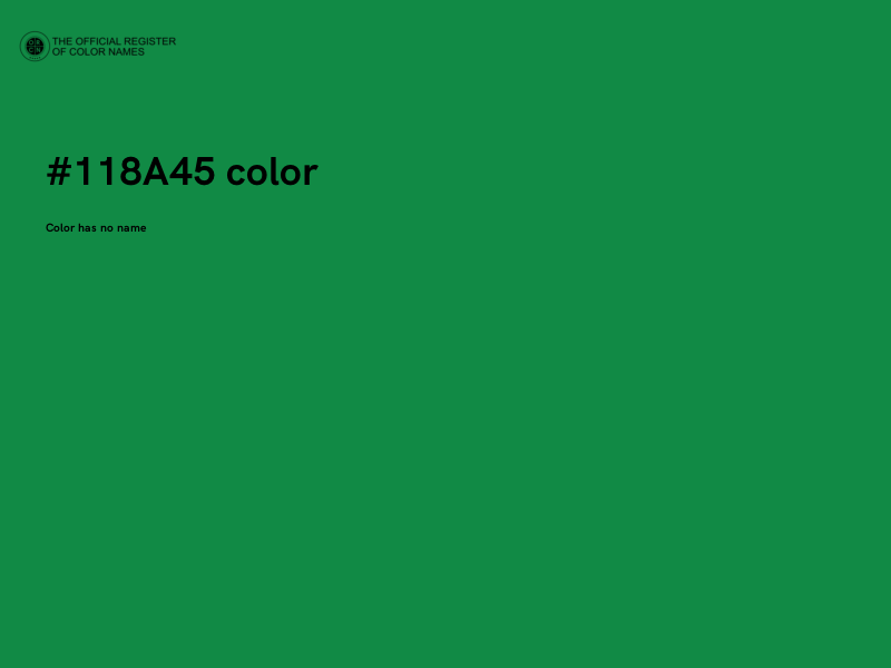 #118A45 color image