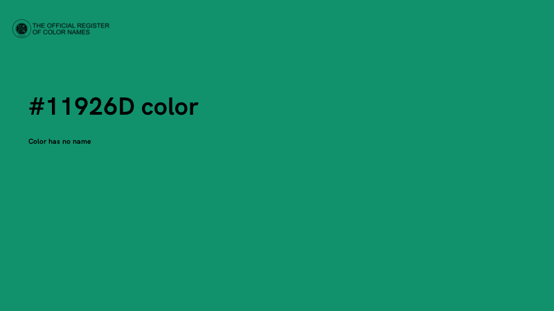 #11926D color image