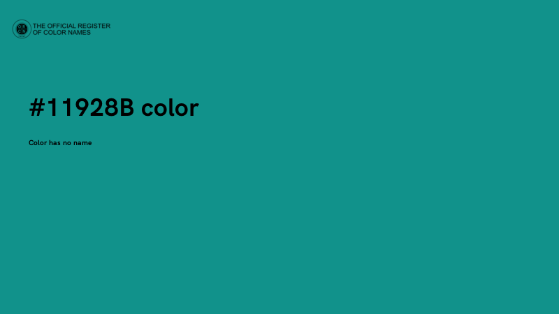 #11928B color image