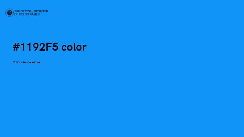 #1192F5 color image