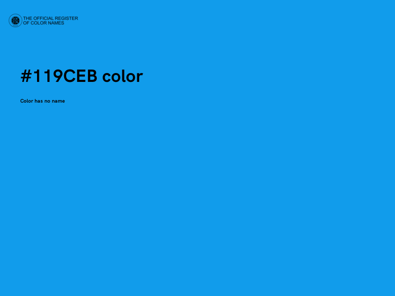 #119CEB color image