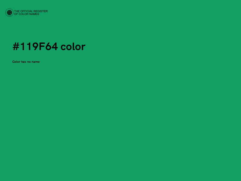 #119F64 color image