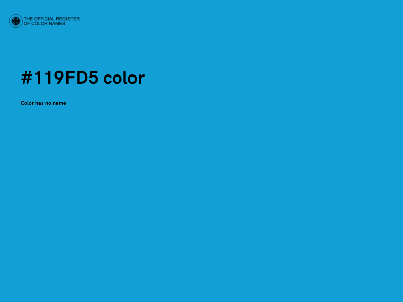 #119FD5 color image