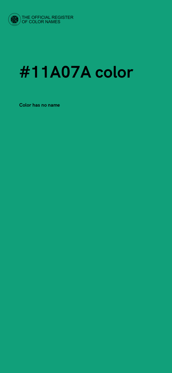 #11A07A color image