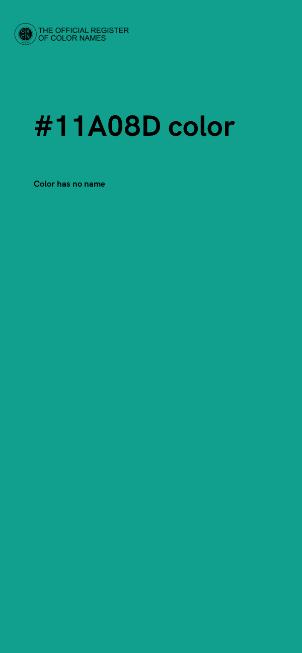 #11A08D color image