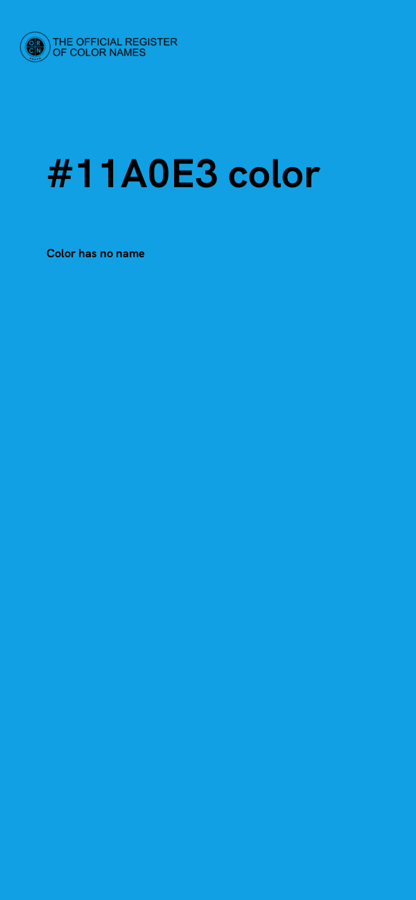 #11A0E3 color image