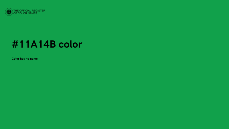 #11A14B color image